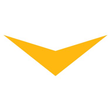 Düz vektör simgesi aşağı ok ucu