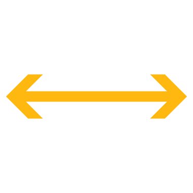 Yatay Çevir düz vektör simgesi