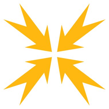 Sıkıştırma OK düz vektör simgesi