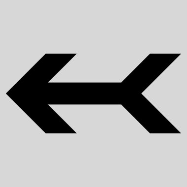 Ok sol düz vektör simgesi