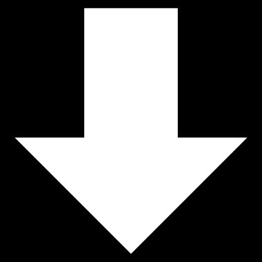 Düz vektör simgesi aşağı ok