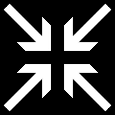 Oklar düz vektör simge collide