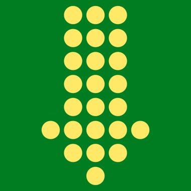 Noktalı ok aşağı düz vektör simgesi