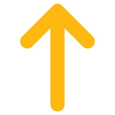 Düz vektör piktogram yukarı ok