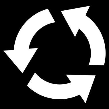 Geri dönüşüm düz vektör simgesi