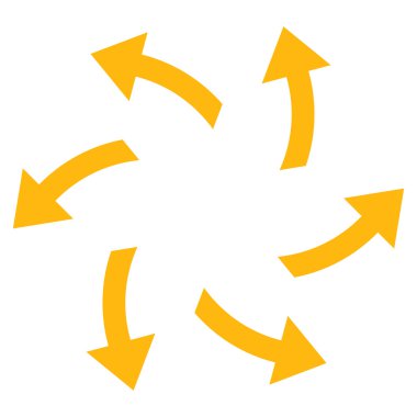 Santrifüj oklar düz vektör piktogram