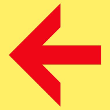 Ok sol düz vektör piktogram