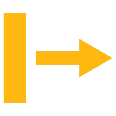 Sağa çekin düz vektör simgesi