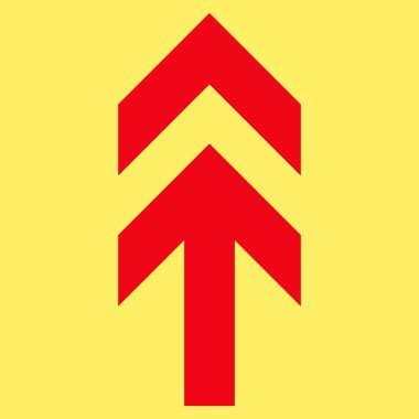 Düz vektör simge yukarı ok