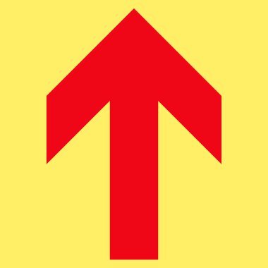 Düz vektör simge yukarı ok