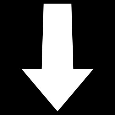 Düz vektör simgesi aşağı ok