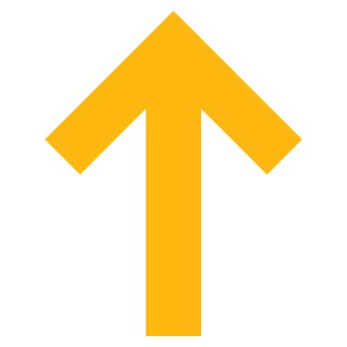 Düz vektör simge yukarı ok