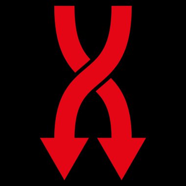 Düz vektör simgesi aşağı okları shuffle