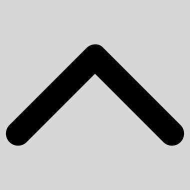 Yön yukarı düz vektör simgesi