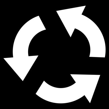 Geri dönüşüm düz vektör simgesi