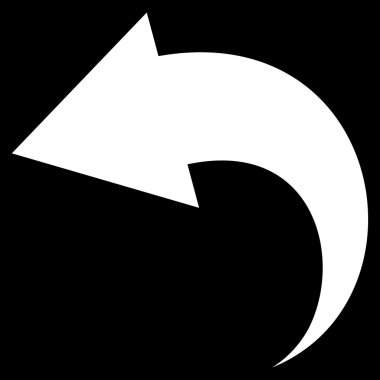 Düz vektör simgesi geri al