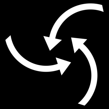 Oklar düz vektör simge girdap