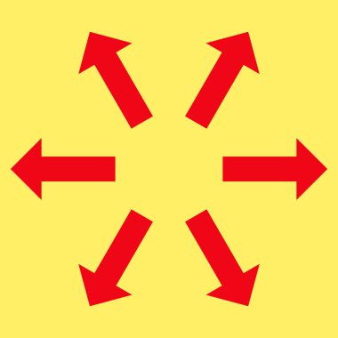 Radyal okları vektör simge düz