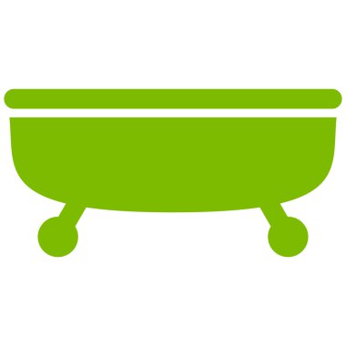 Küvet düz vektör simgesi