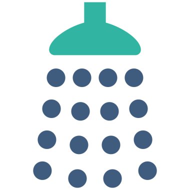 Duş düz vektör simgesi