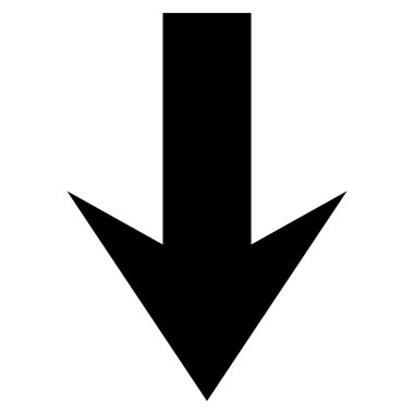 Düz vektör simgesi aşağı ok