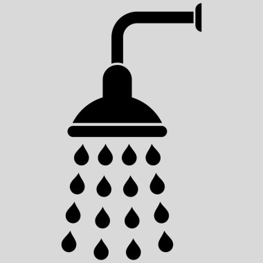 Duş düz vektör simgesi