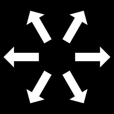Radyal oklar düz vektör simgesi