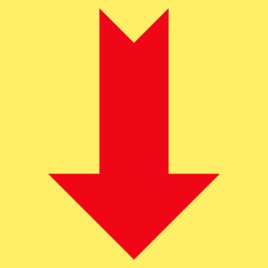 Düz vektör simgesi aşağı ok