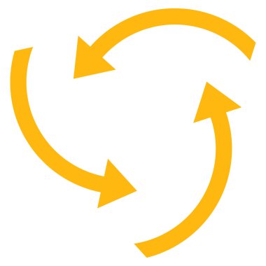 Oklar düz vektör piktogram girdap