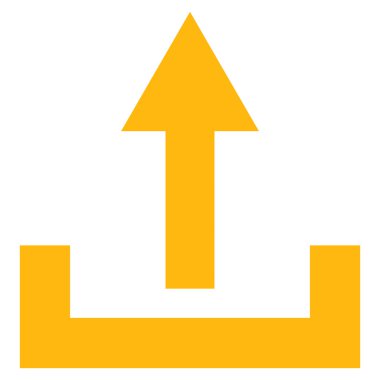 Düz vektör piktogram upload