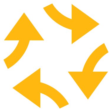 Girdap Oklar Düz Vektör Sembolü