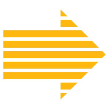 Çizgili Ok Sağ Düz Vektör Pictogram