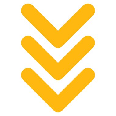 Düz vektör simgesi aşağı çift ok ucu