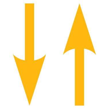 Dikey Değişim Okları Düz Vektör Sembolü