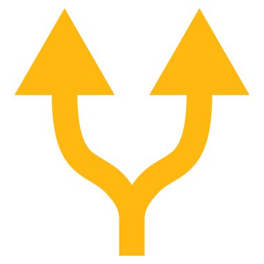 Düz vektör simge yukarı okları bölme