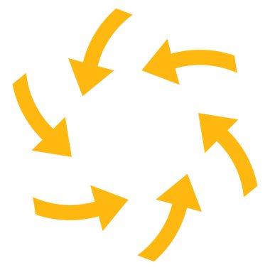 Oklar düz vektör simge girdap