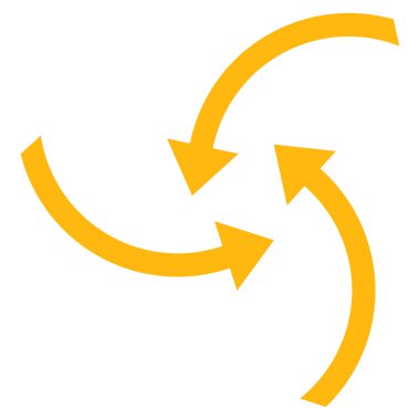 Girdap Oklar Düz Vektör Sembolü