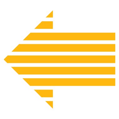 Çizgili Ok Sol Düz Vektör Piktogramı