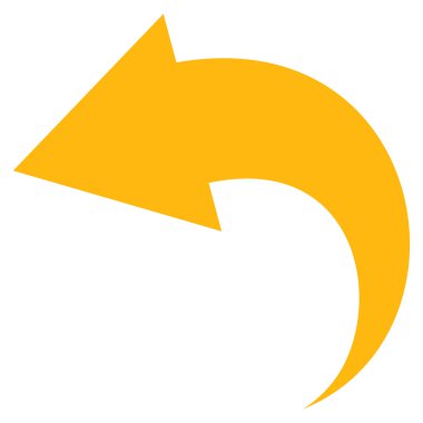 Düz vektör simgesi geri al