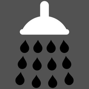 Duş düz vektör simgesi