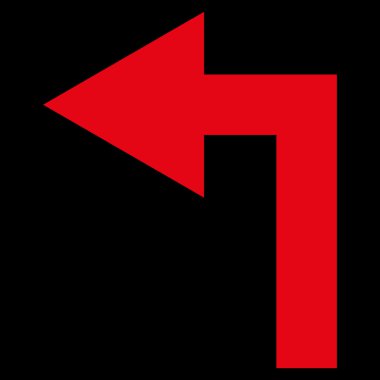 Sol düz vektör simge açmak