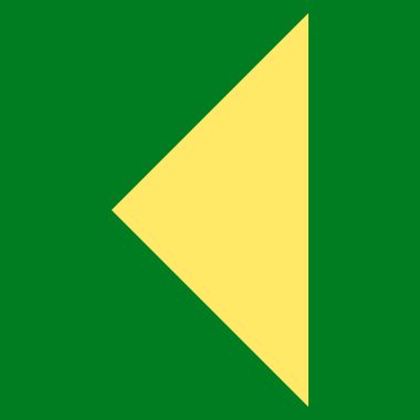 Ok ucu sol düz vektör simgesi