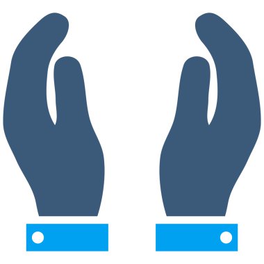 Bakım el düz vektör simgesi