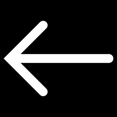 Ok sol düz vektör simgesi