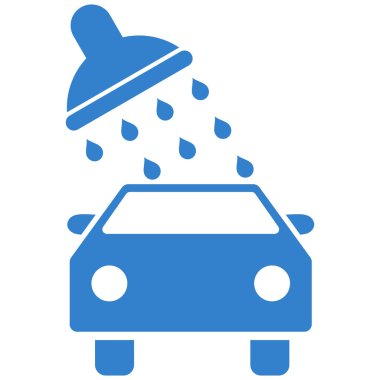 Oto yıkama düz vektör simgesi