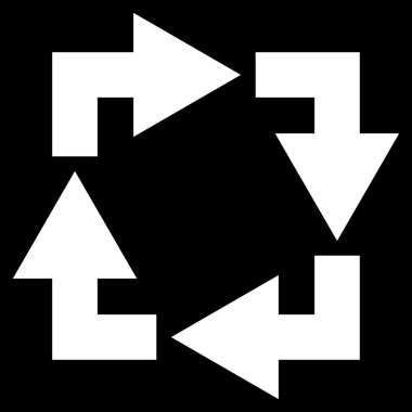 Geri dönüşüm düz vektör simgesi