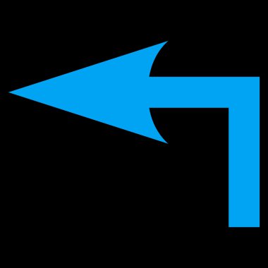 Sol düz vektör simge açmak