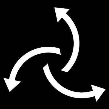 Santrifüj oklar düz vektör simgesi