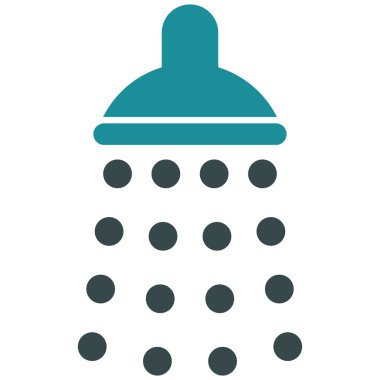 Duş düz vektör simgesi