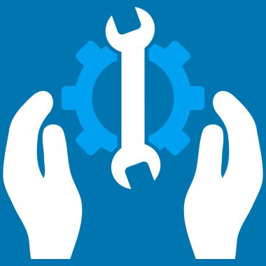 servis düz vektör sembolünü onar